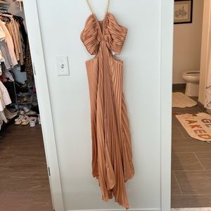 AIIFOS
Evie Pleated Cut-Out Midi Dress